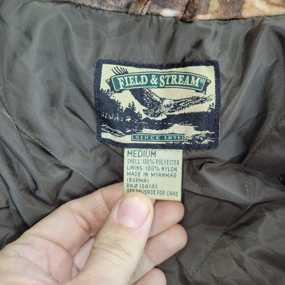 Vintage Field & Stream Jacket Mens Sz Medium Hunting Camo Grunge Y2k Woodlands - Picture 4 of 16